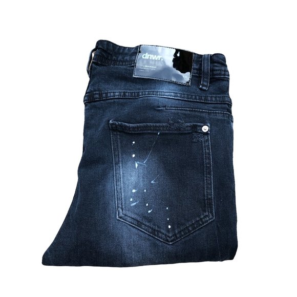 Zara Jeans Size 32 Paint Splatter Gray 